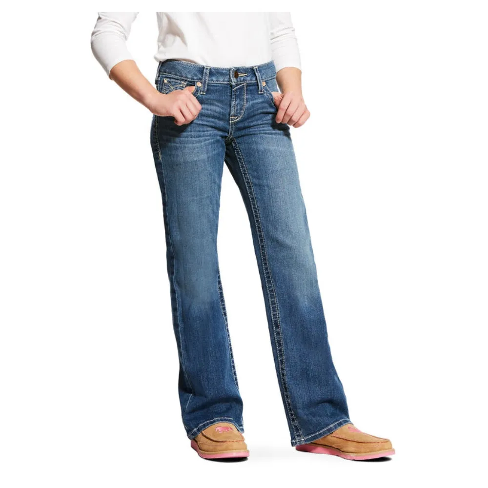 10025985 Ariat Girl's Whipstitch Boot Cut Stretch Fit Jean