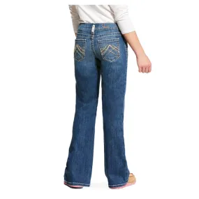 10025985 Ariat Girl's Whipstitch Boot Cut Stretch Fit Jean