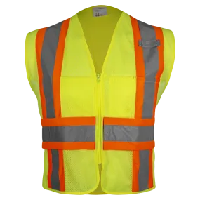 576ETLM Contrasting Trim Poly Mesh Zip Vest