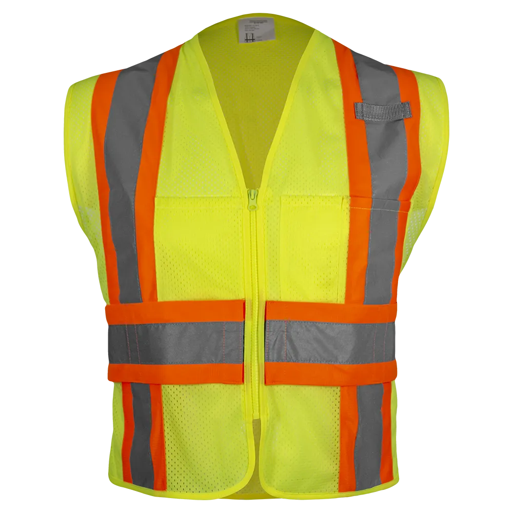 576ETLM Contrasting Trim Poly Mesh Zip Vest