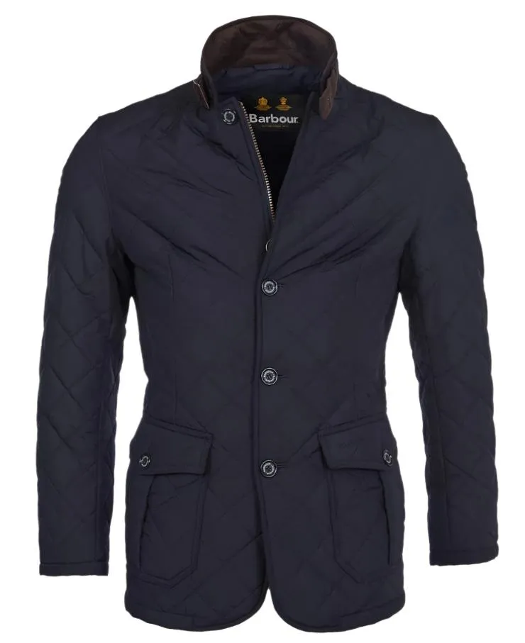 Barbour Mens Jacket Lutz Quilted Navy