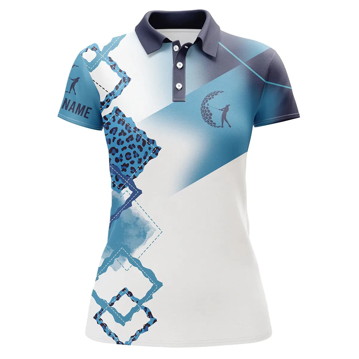 Custom name 3D golf shirts for women multi-color golf polo shirts, personalized golf gifts for women