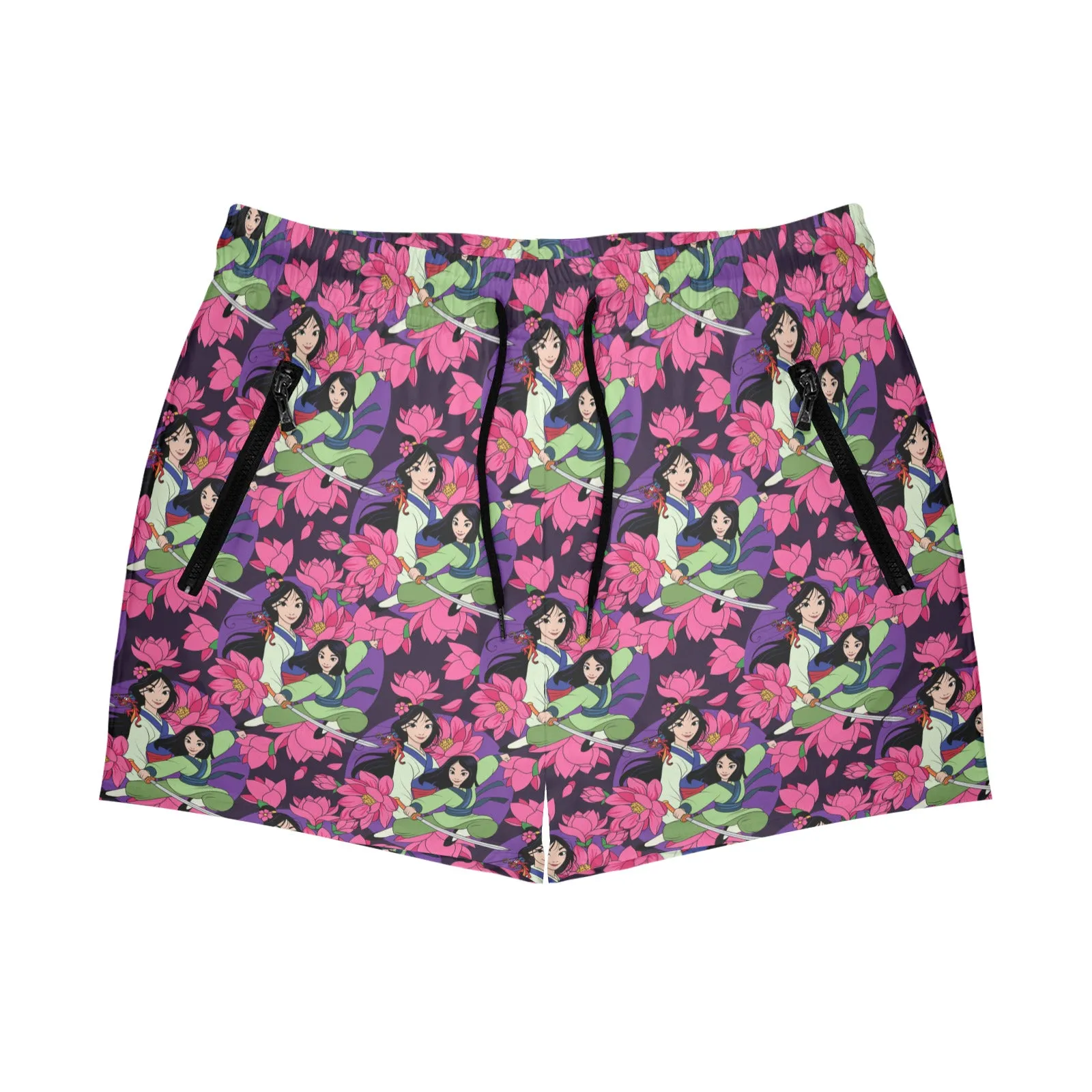 Disney Mulan Blooming Flowers Men's Quick Dry Athletic Shorts