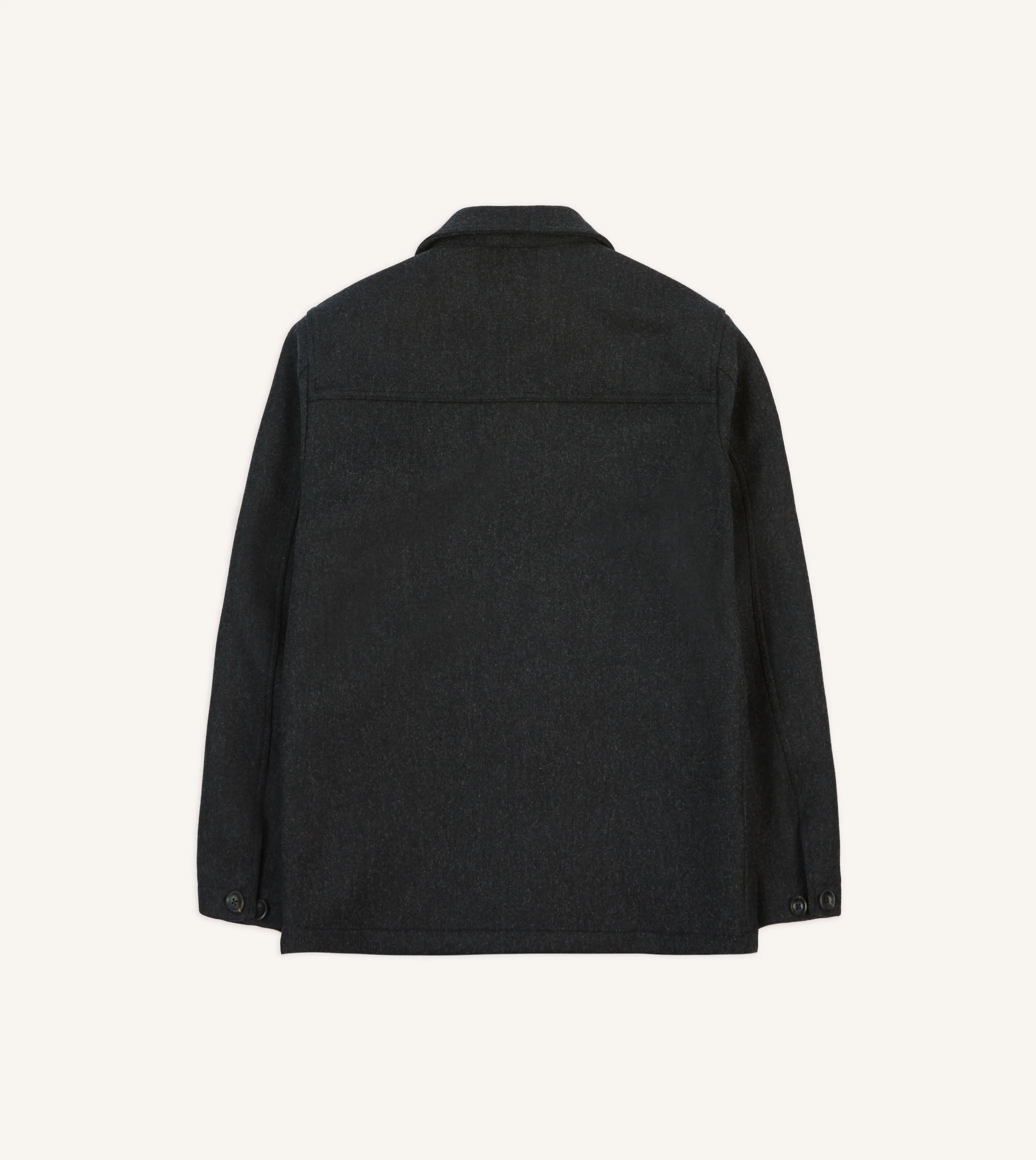 Drake's by A. Levine Charcoal Wool Mackinaw Jacket