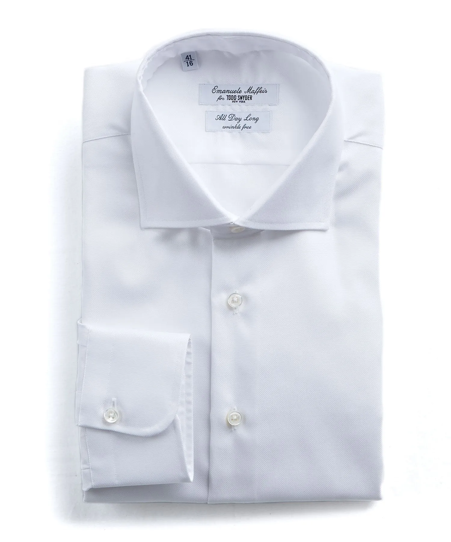 Emanuele Maffeis   Todd Snyder White Wrinkle Free Dress Shirt