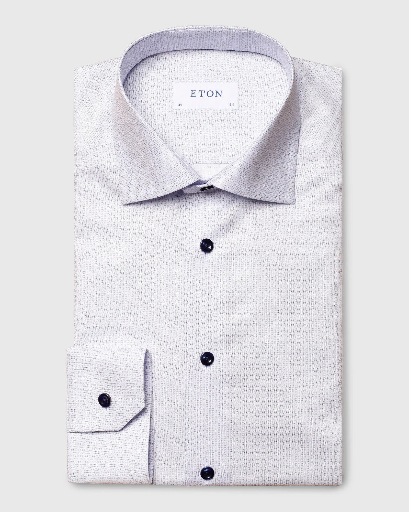 ETON 10000355173 PURPLE PRINT SLIM SC SHIRT