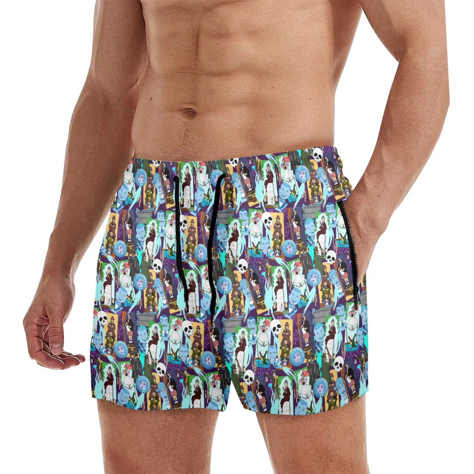 Haunted Mansion Favorites Men's Quick Dry Athletic Shorts