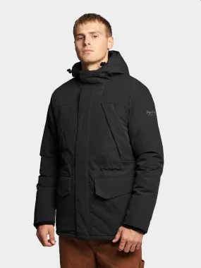 Hudson Script Technical Parka Jacket in Black