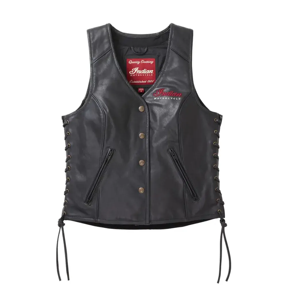 Indian Motorcycle  Womens Lindy Vest Warm Lightweight Breathable Black