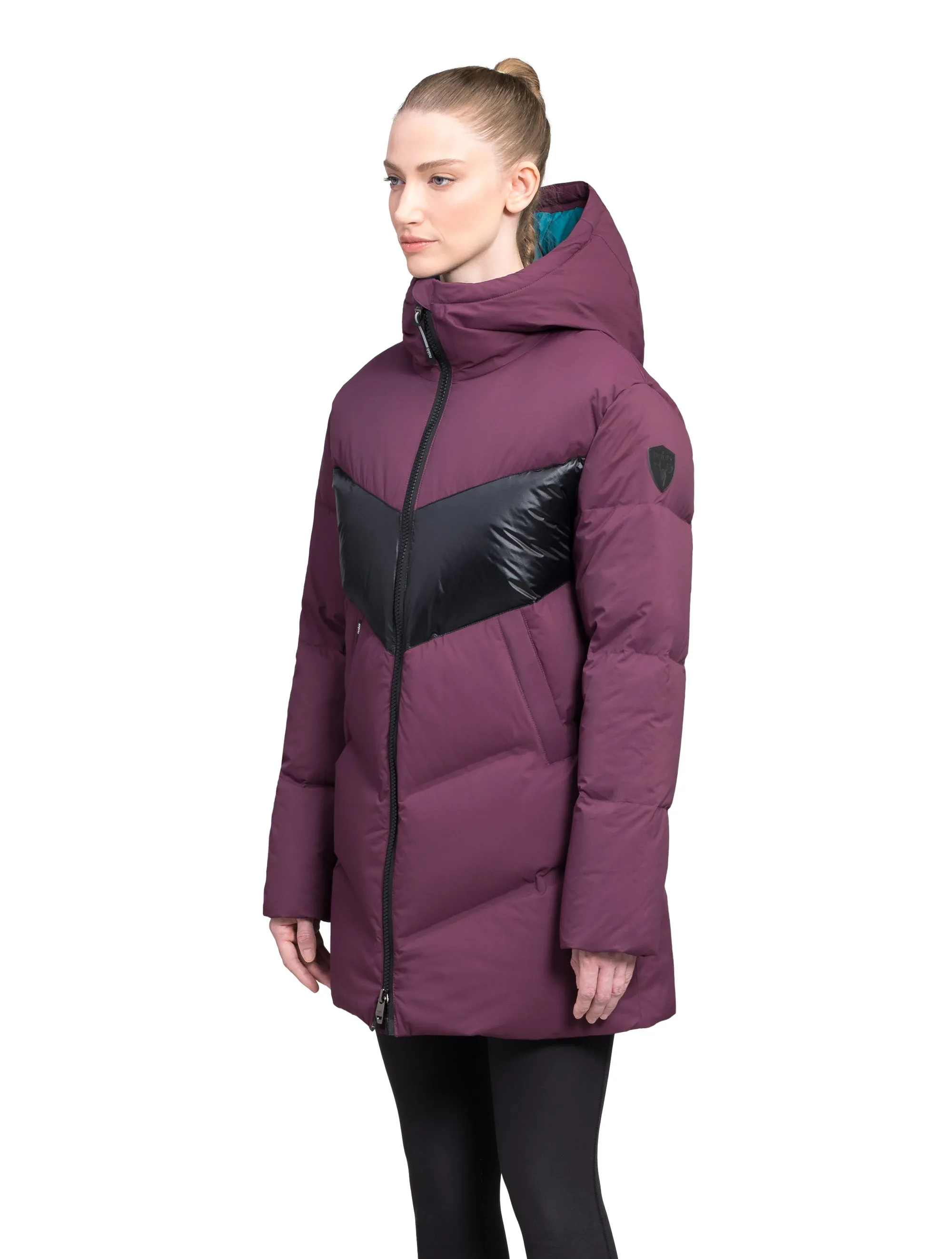 Isla Women's Chevron Quilted Puffer Jacket