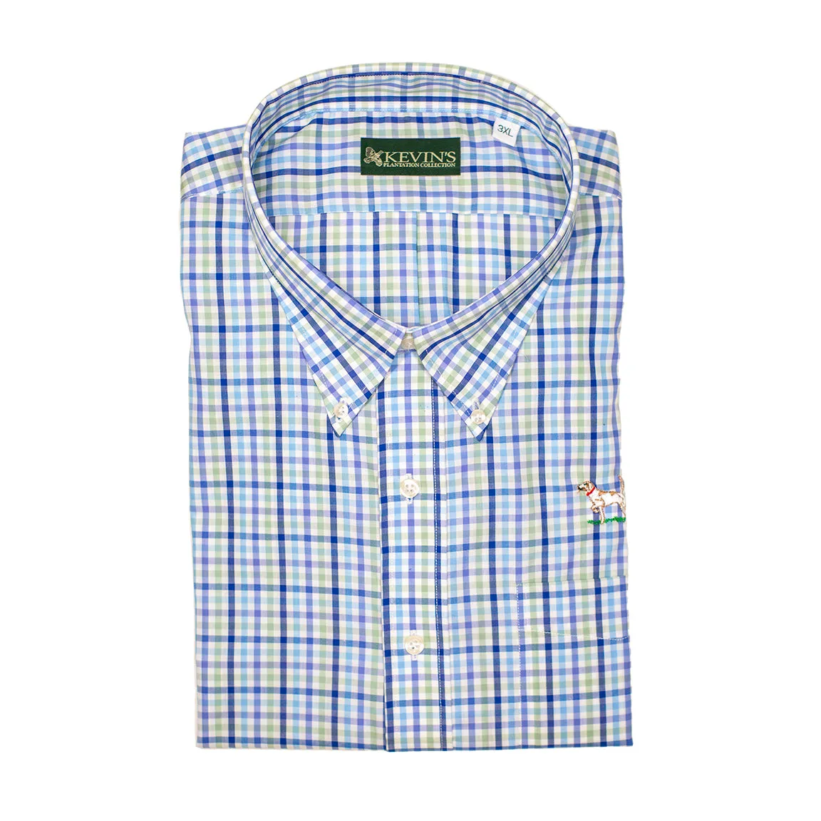 Kevin's 100% Cotton Wrinkle Free Multi Check Long Sleeve Shirt