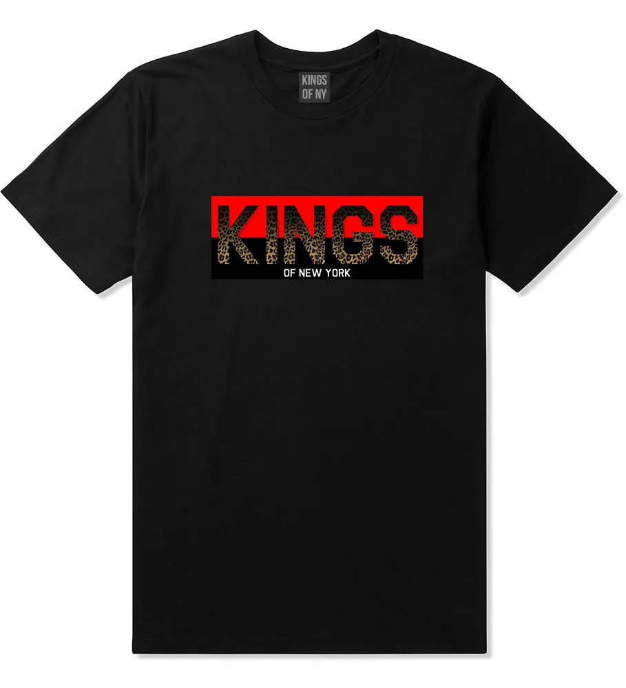 Kings Of NY Cheetah Print Logo T-Shirt