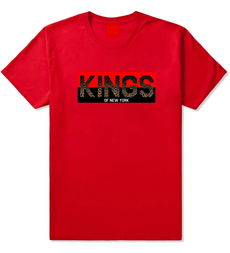 Kings Of NY Cheetah Print Logo T-Shirt