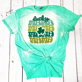 Lucky Mama Stacked Font Shirt