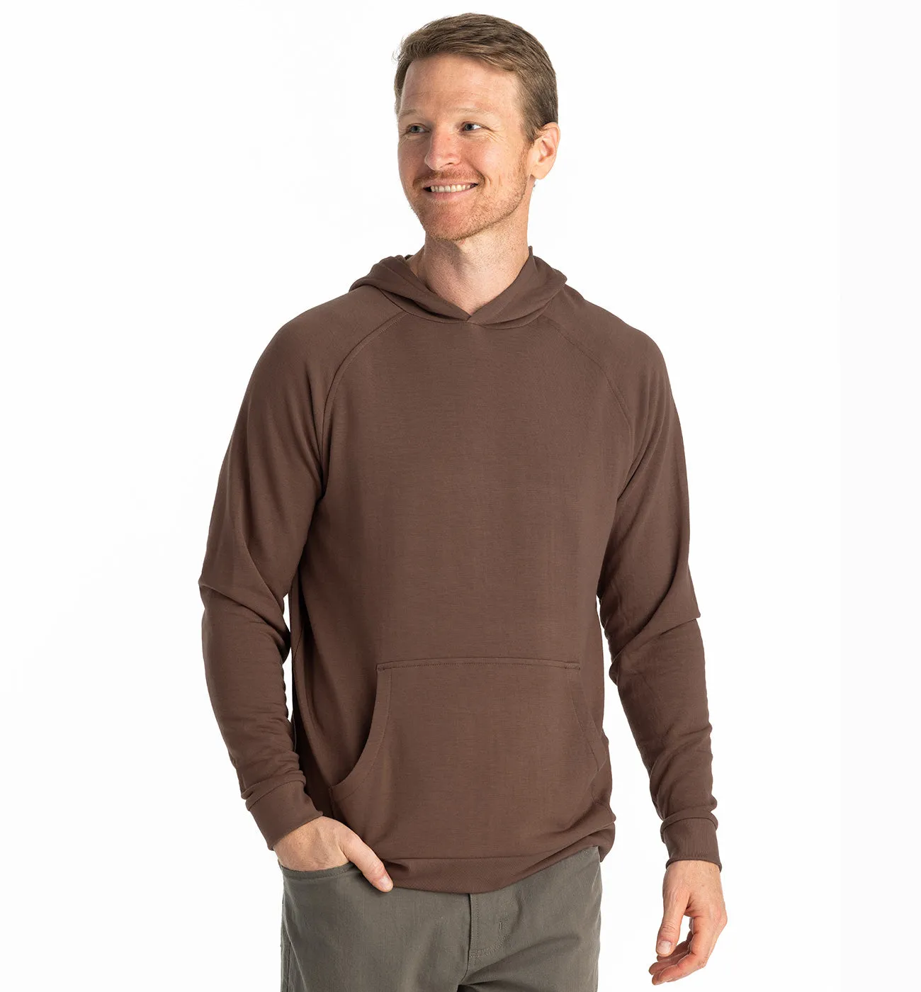 Men's Bamboo Lightweight Fleece Hoodie - Mustang