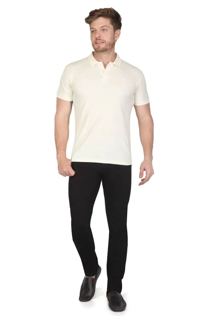 Men's Black Cotton Solid Slim Fit Chinos