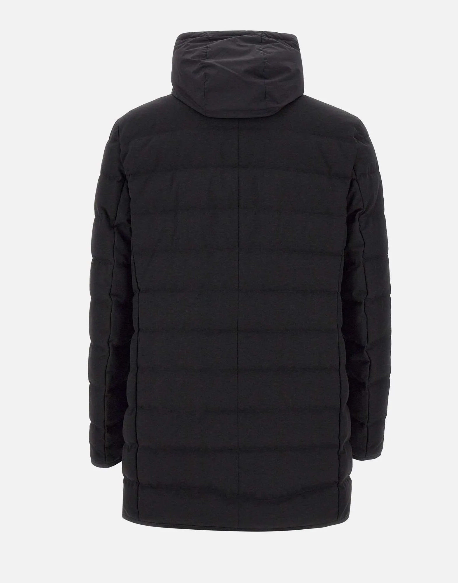 Men's Black Down Jacket with Bib