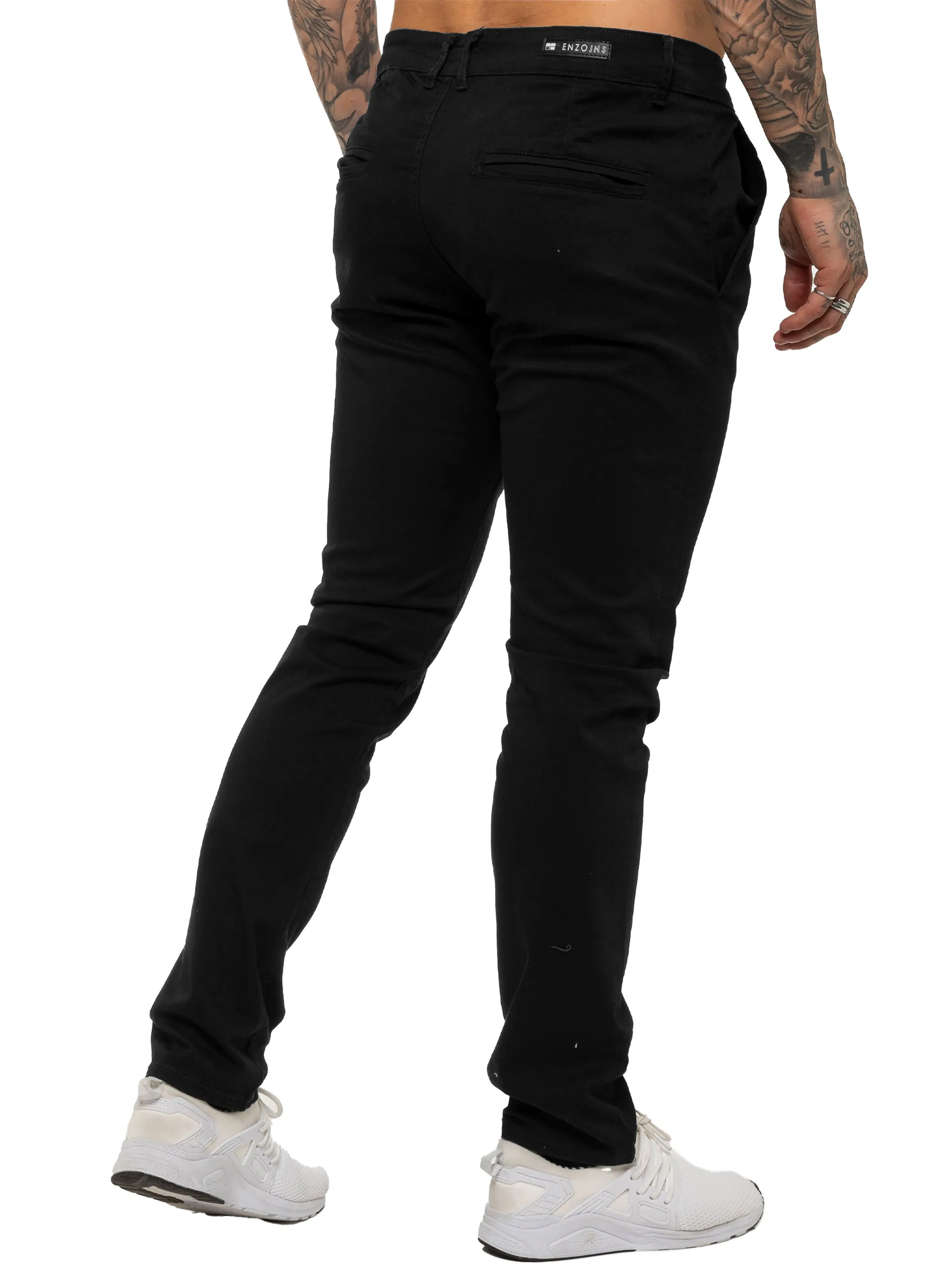 Mens Chinos Slim Fit Stretch Jeans | Enzo Designer Menswear