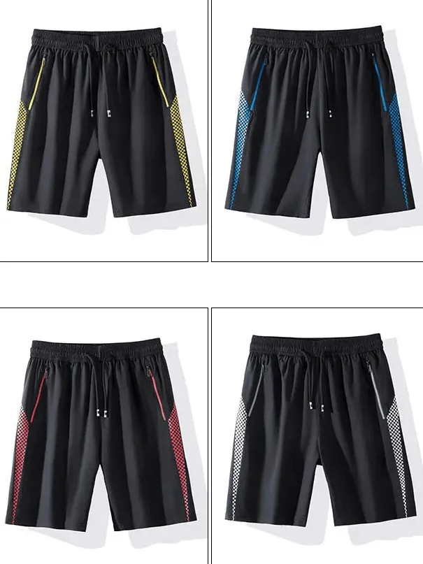 Men's Quick-Dry Gym Shorts With Zip Pockets - SF1988