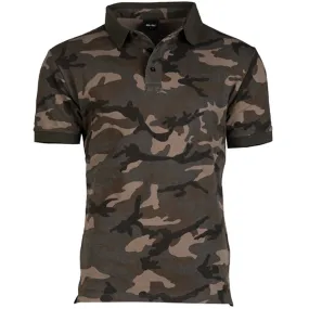 Mil-Tec Polo Shirt Woodland Camo