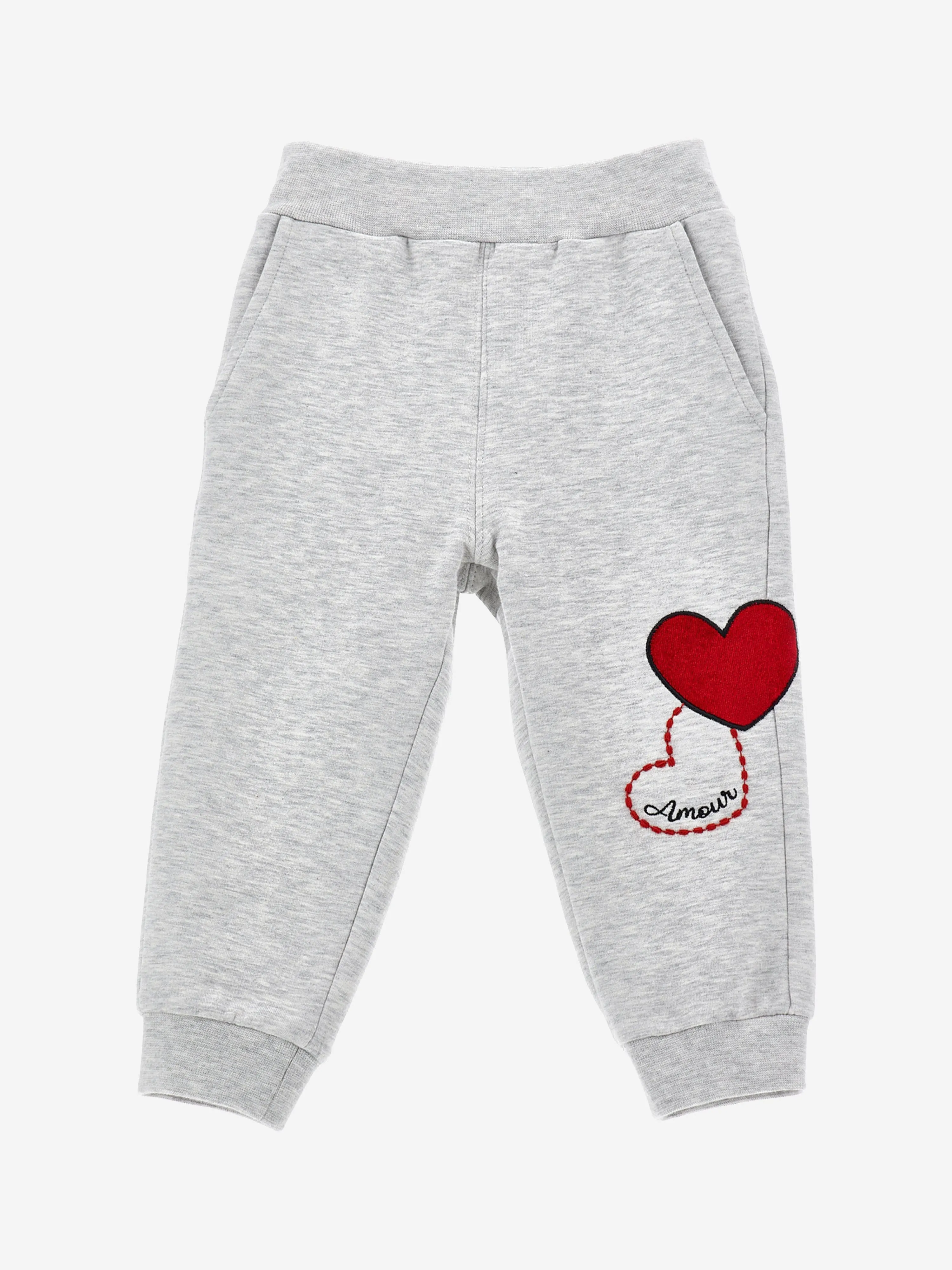 Monnalisa Girls Heart Joggers in Grey