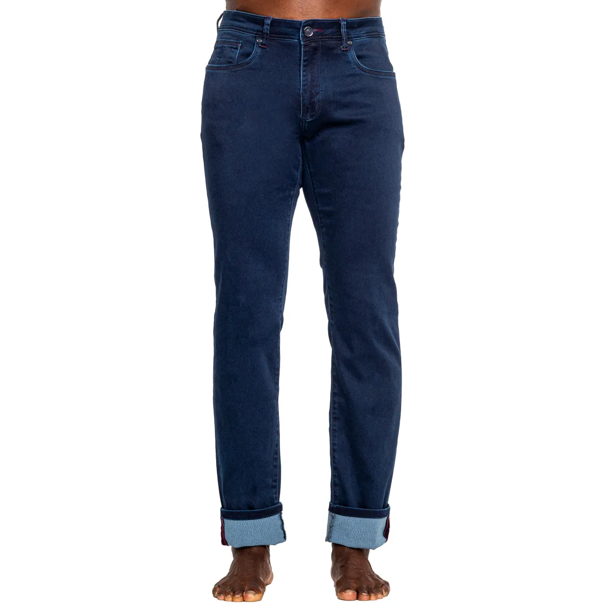 Navy Super Stretch Slim Fit Jeans - 34" Length