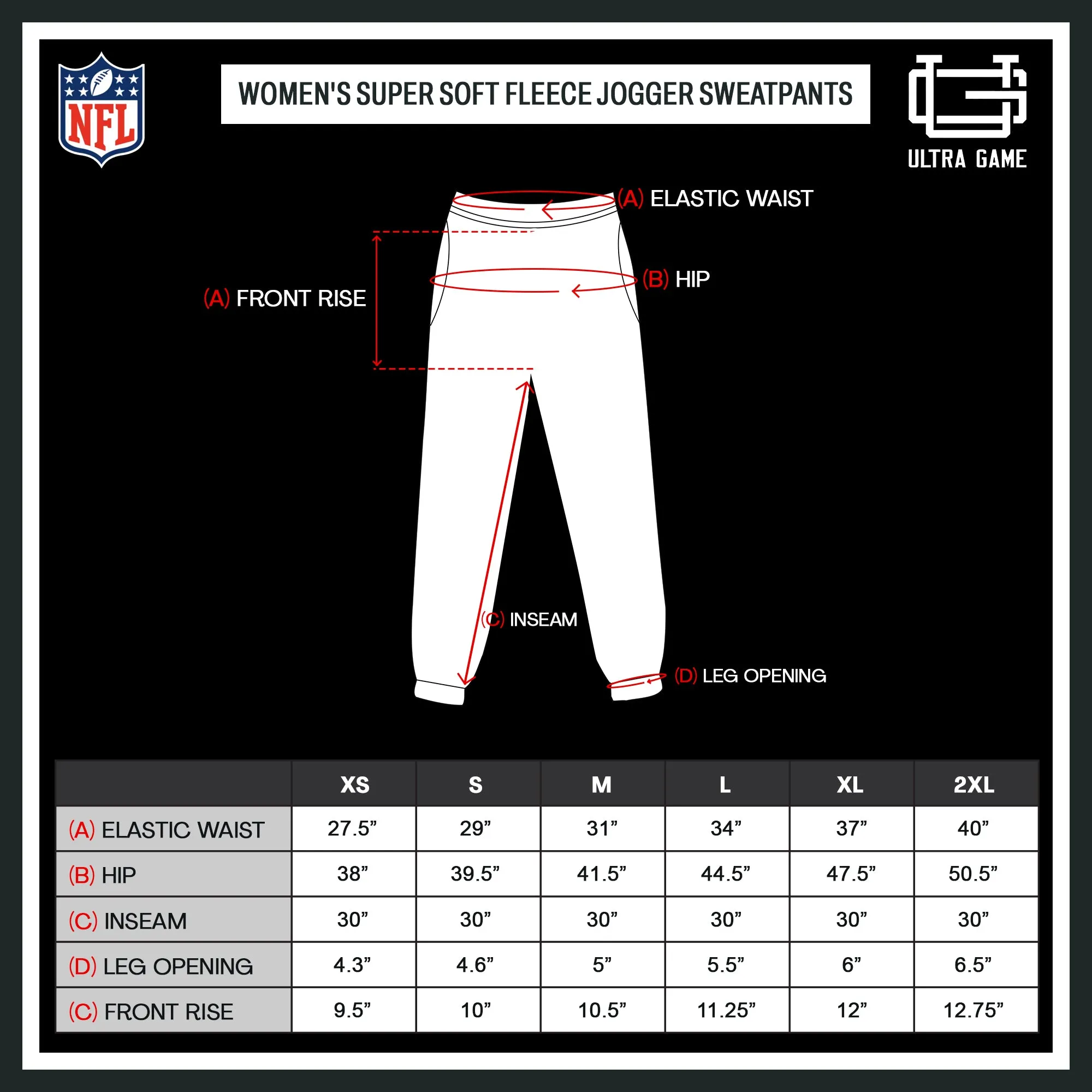 NFL Official Women's Super Soft Fleece Jogger Sweatpants|Detroit Lions