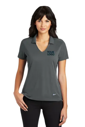 Nike Ladies Dri-FIT Vertical Mesh Customized Polos, Anthracite