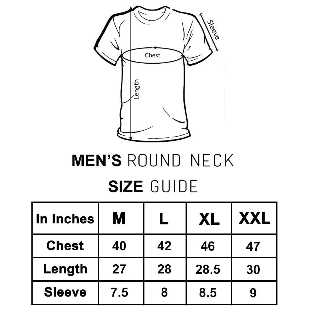 Nutcase Designer Round Neck Men's T-Shirt Wrinkle-Free Poly Cotton Tees - BKCL