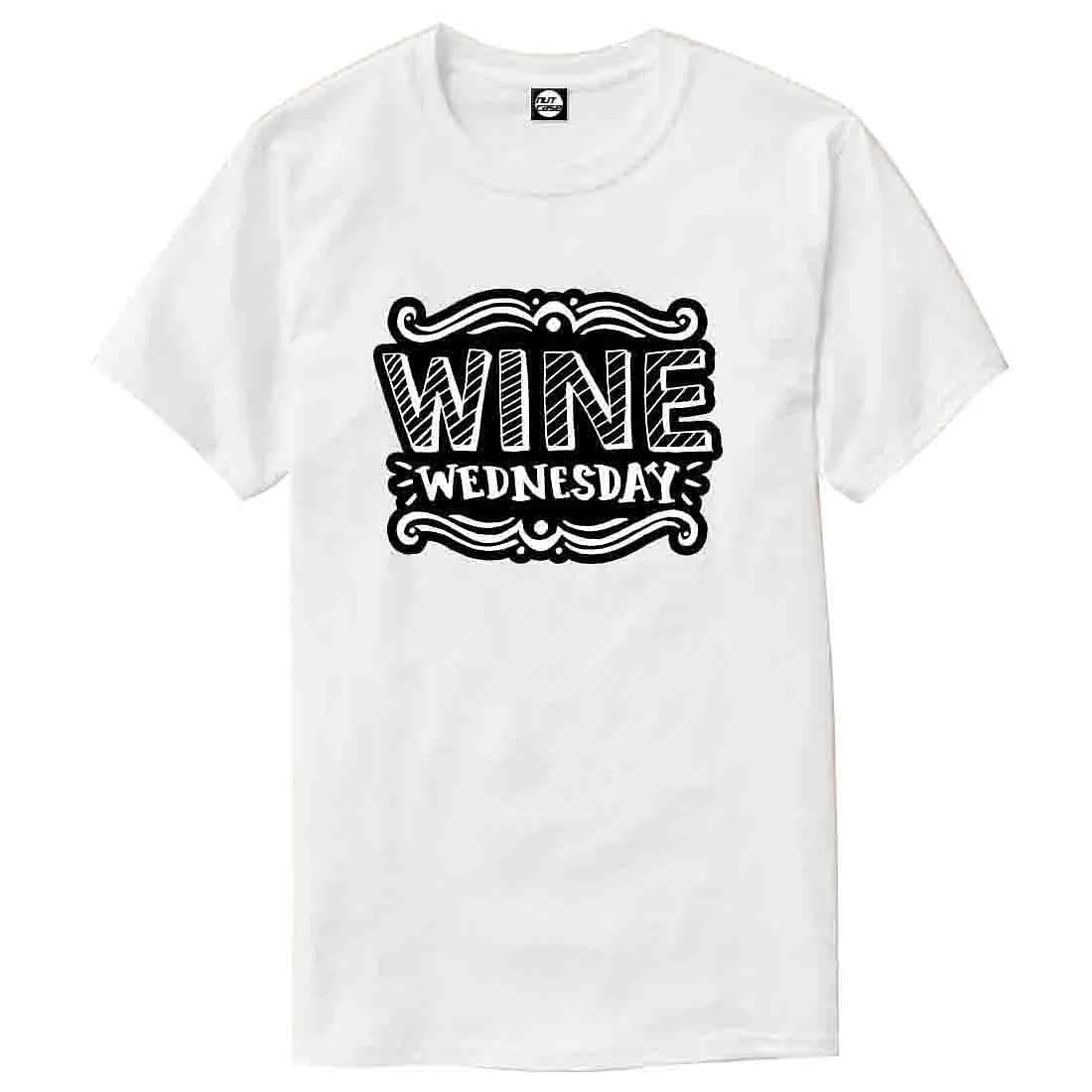 Nutcase Designer Round Neck Men's T-Shirt Wrinkle-Free Poly Cotton Tees - Wine Wednesday