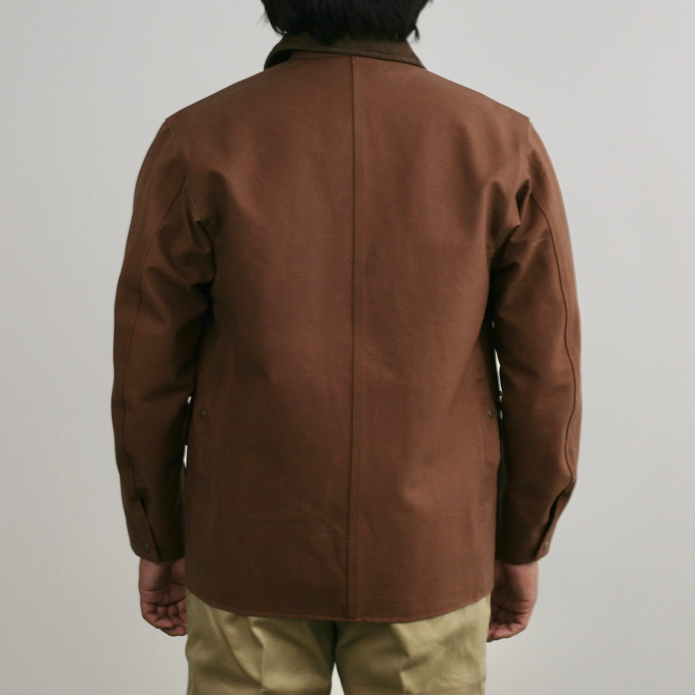 Oiled-Duck Hunting Jacket in Brown