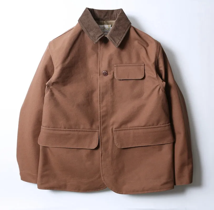 Oiled-Duck Hunting Jacket in Brown