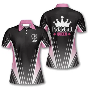 Pickleball Queen Custom Pickleball Polo Shirts for Women, Idea Gift for Pickleball Girl