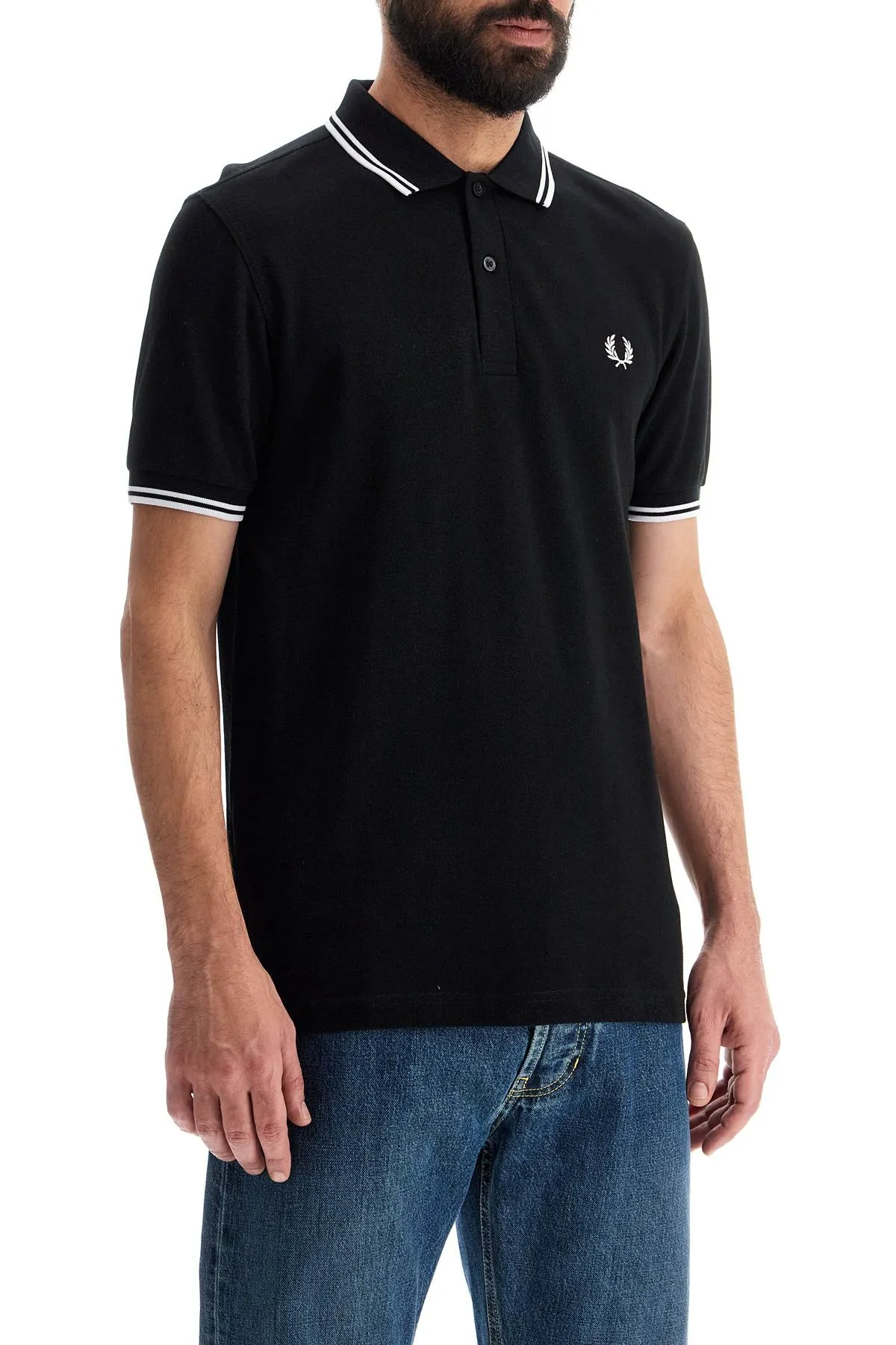 "comme des garçons x fred perry FN T502 W24 BLACK