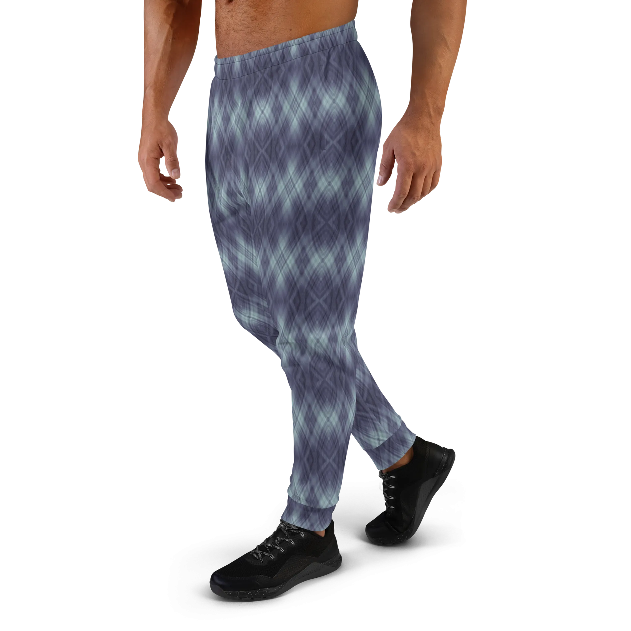 Recursia Argyle Rewired II Men's Joggers In Blue