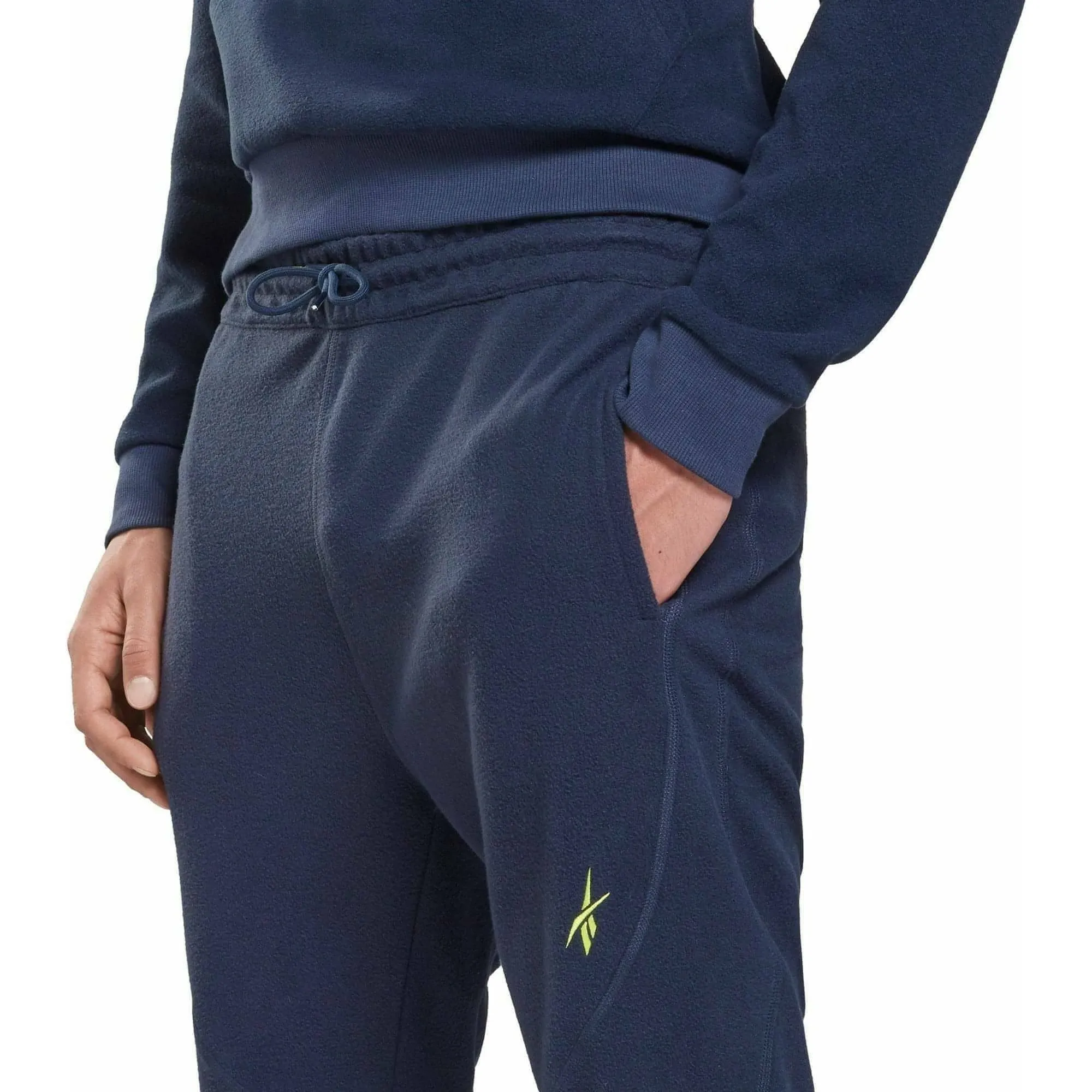 Reebok Workout Ready Mens Fleece Joggers - Navy