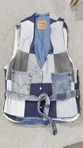 rework unique style vest made from jeans material 50 pcs