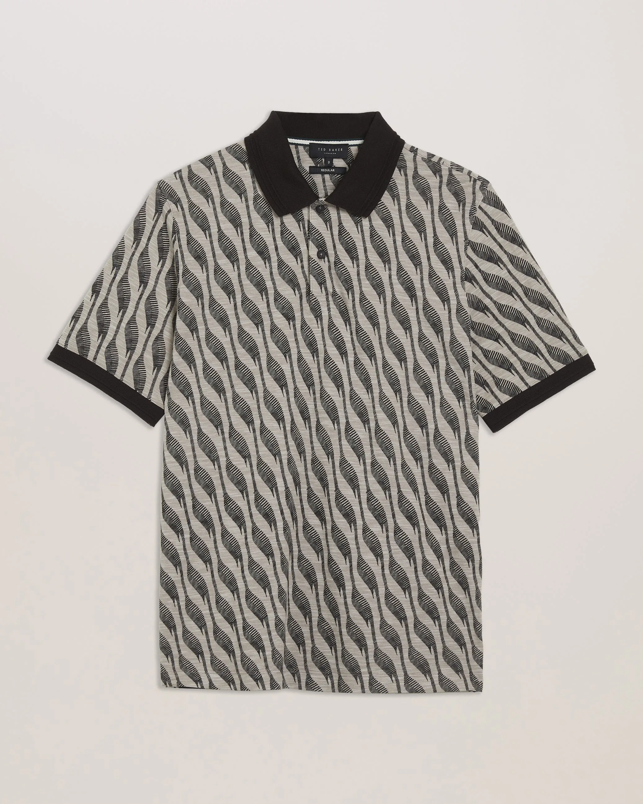 Saulz Ss Regular Jacquard Polo Brown