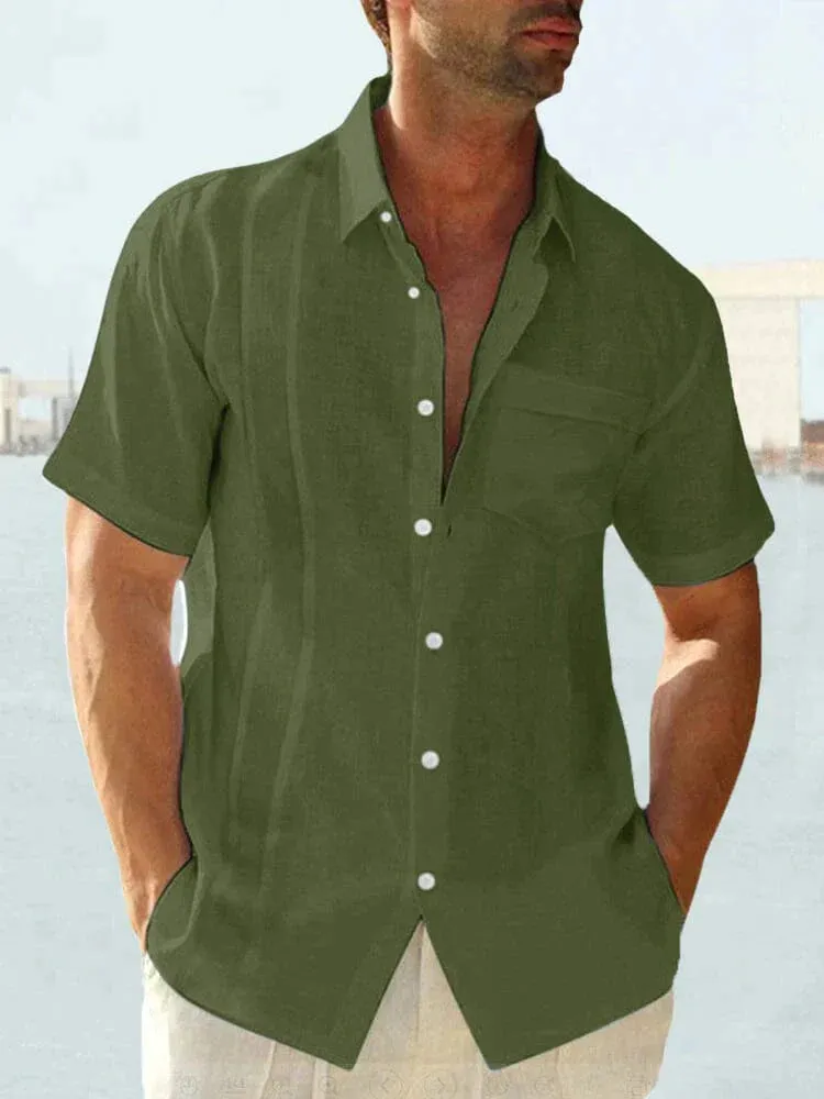 Short Sleeve Linen Style Shirts