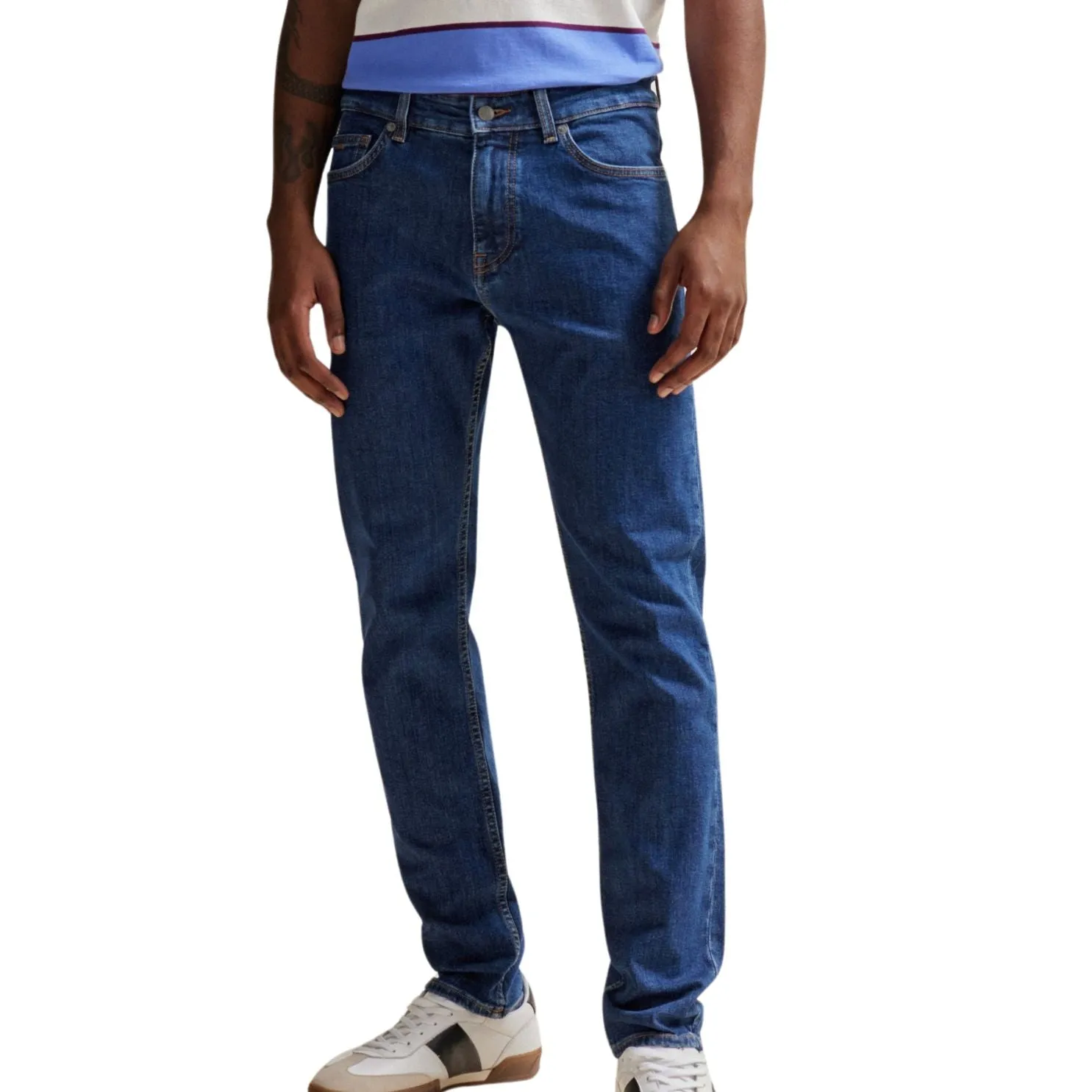 Slim-Fit Jeans in Blue Comfort Stretch Denim - Delaware BC-C 50506700