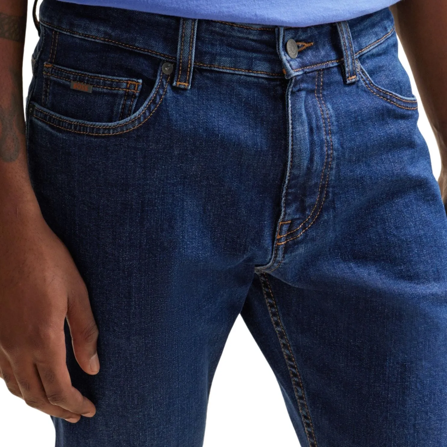 Slim-Fit Jeans in Blue Comfort Stretch Denim - Delaware BC-C 50506700