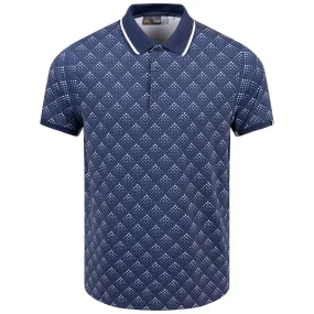 Spot Print Polo Atlanta Blue/Pink Salt - SS24