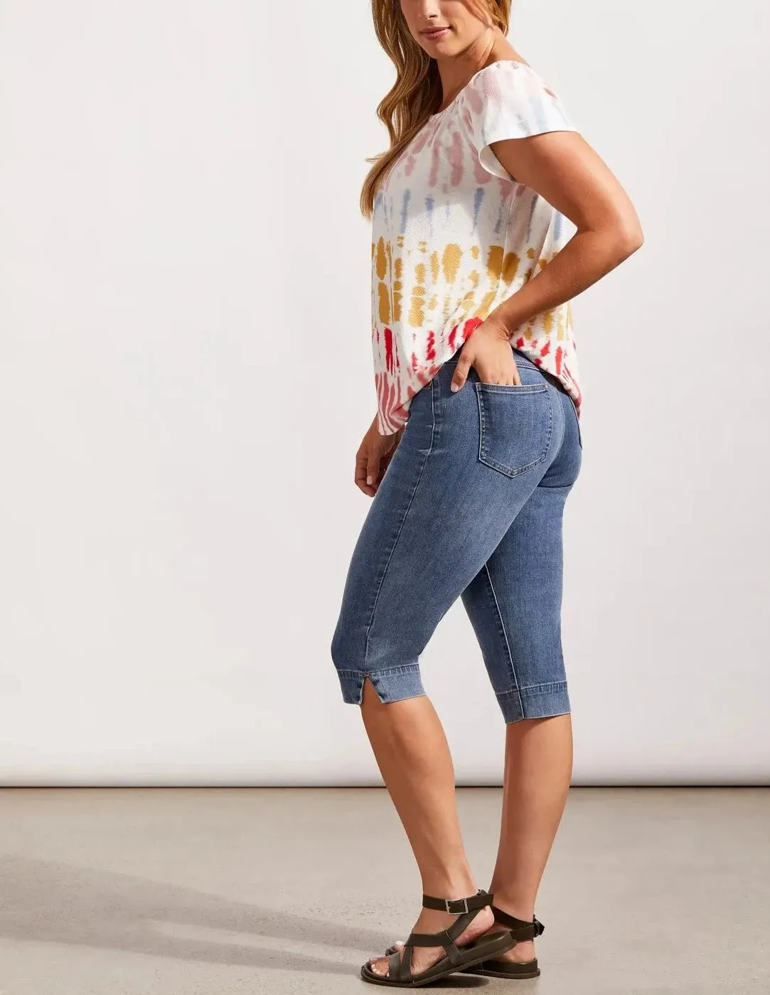 Tribal Denim Capri