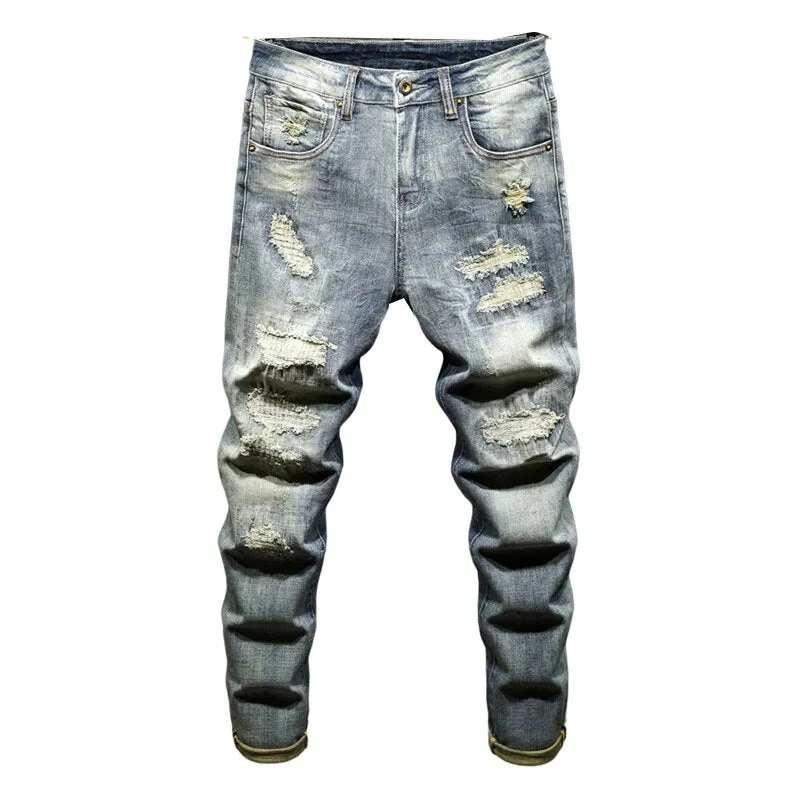 West Louis™ Ripped Repair Patch Stretch Jeans