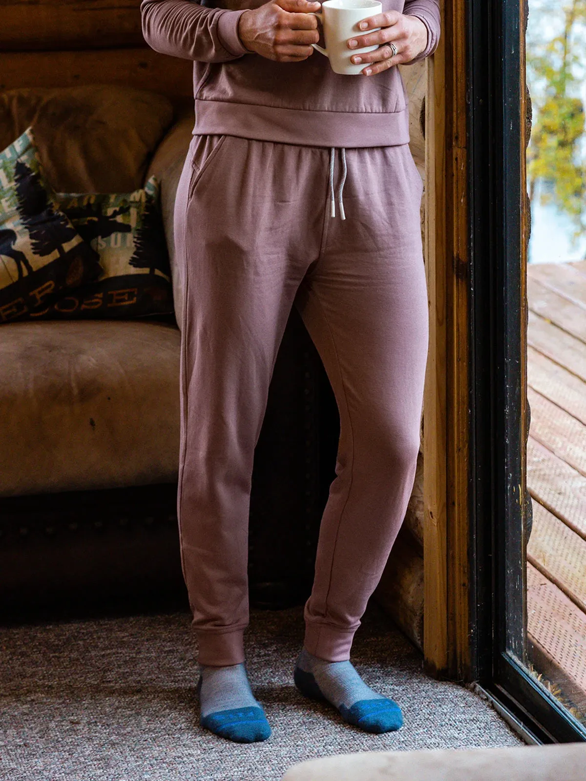 Women's Bamboo Lightweight Fleece Jogger - Light Heather Grey